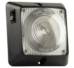 SQUARE DOME LIGHT W/ SWITCH - CLEAR