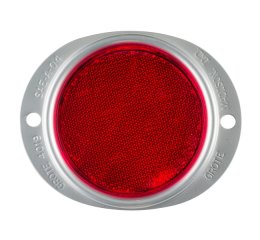STEEL TWO-HOLE MOUNTING RED REFLECTOR