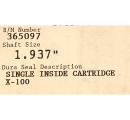 X-100 Single Inside Cartridge 1.937in