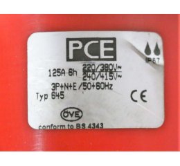 PANEL MOUNT ELECTRIC PLUG 3P+NEUTRAL+GND 125A 415V