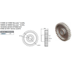OUTPUT GEAR - DUCTILE BROACHED