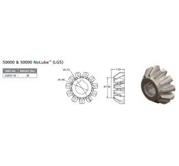 PINION GEAR BROACHED -50000/50000 NO LUBE (LG5)