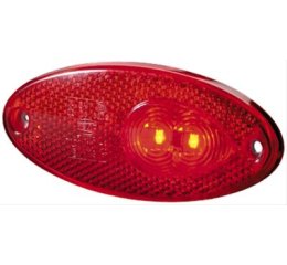 LED RED TAIL LAMP - OVAL 12V